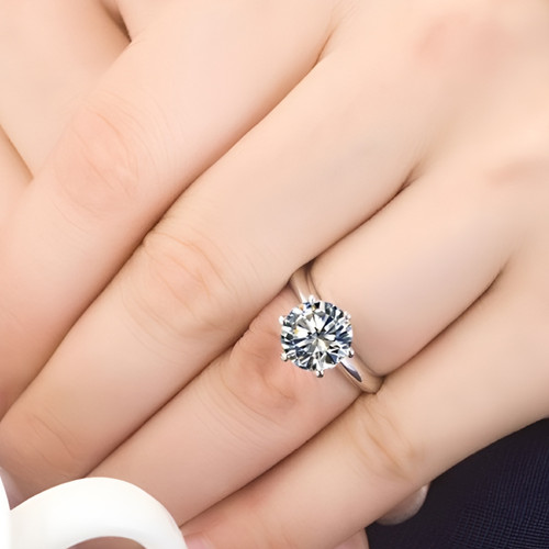 Bague diamant cultivé - , en