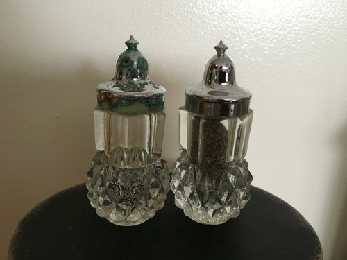 Antique lead crystal salt - crystal,