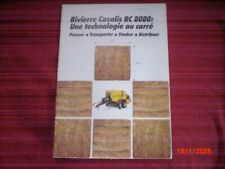 BROCHURE   PUBLICITAIRE   BIG  BALER  RIVIERRE  CASALIS   RC 8080    TECHNOLOGIE