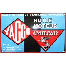 Plaque émaillée bombée  