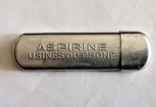 ASPIRINE Usines du Rhône, ancien tube en aluminium pour cachets, très bon état.