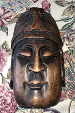 Masque ancien en Bois bouddha