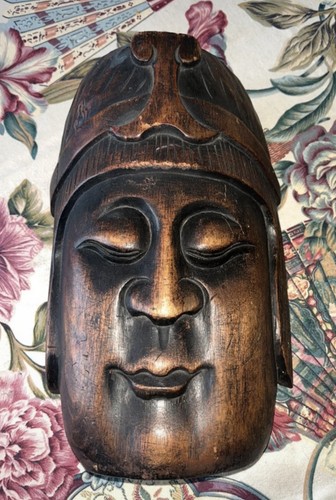 Masque ancien bois - ancien, bouddha