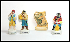 FÈVES ANCIENNES "4 FÈVES DE CHERCHEUR DE TRÉSOR, PIRATES OU AUTRE" . V
