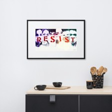 Resen8 - RESIST - Matte Paper Framed Poster With Mat