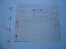 Facture circa 1880 Sirdey rue