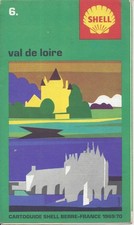 Plan carte routière Cartoguide SHELL Val de Loire N° 6 Parution 1969/70