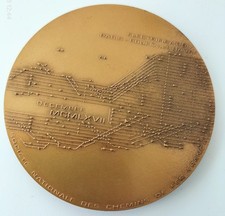 Ancienne médaille, SNCF, Electrification Paris-Rouen-Le Havre - Décembre 1968.