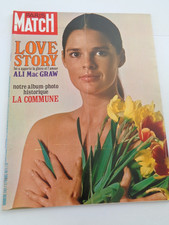 💥Paris Match n°1142 - 27 mars 1971 - Ali MacGraw : le film Love Story