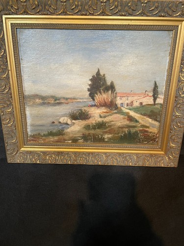 Tableau ancien marine huile - marine,