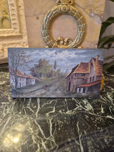 Tableau huile sur panneau - tableau,