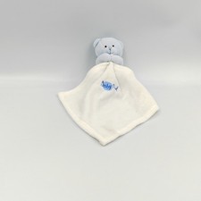 Doudou plat ours bleu ciel