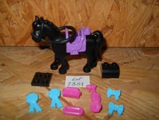 #2881# LEGO FRIENDS CHEVAL NOIR SELLE VIOLETTE ACCESSOIRES