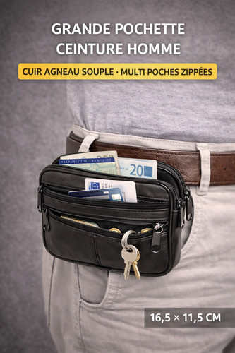 Grande pochette ceinture homme - grande,