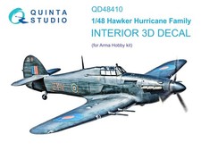 MAQUETTE AVION COCKPIT 3D QUINTA STUDIO HURRICANE 48410 1/48  