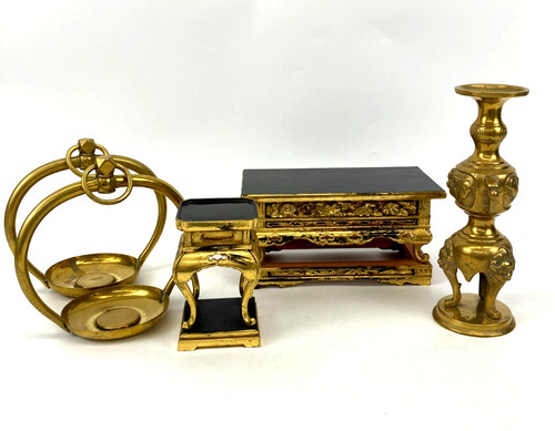 Ensemble autel bouddhiste - ensemble,