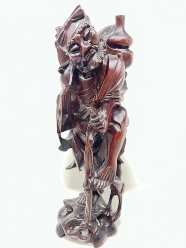 Sculpture bois sage asie - sculpture,