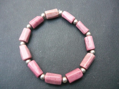 Bracelet perles rhodonite - bracelet,