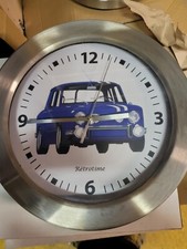 Pendule Horloge Retrotime Renault 8 Gordini 28 Cm A Pile