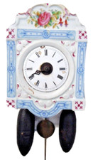 Cartel pendule porcelaine