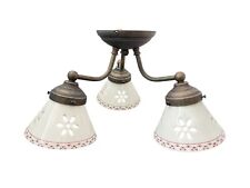 Applique Lampe Plafonnier Laiton Maison Décor À 3 Points Lumière Avec Poterie