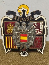 Ecusson calandre UNA GRANDE LIBRE ESPANA 1940's enamel grille badge Hispano
