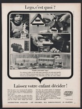 publicite 1966 jeux construction LEGO system montage construction train moteur