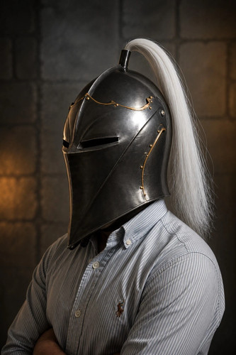 Casque chevalier noir fait - noir,