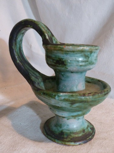 Bougeoir faience vallauris - bougeoir,
