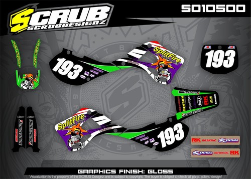 Graphiques pour kawasaki kx125 - graphiques,