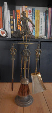 serviteur cheminée bronze
