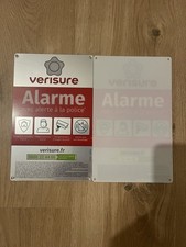 VERISURE PROMO Lot De 2 Plaques Plexi Verisure MODÈLE 24 cm X 15 cm NEUVE