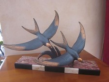 ART DECO REGULE ENVOL L’ALBATROS Ou Mouette SUR MARBRE