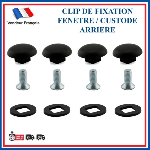 Clip fixation custode - fixation, vitre