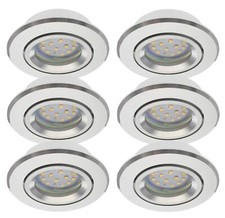Lot de 6 *REAL ALU* spots de plafond LED 6737R-06MOSD avec module LED ultra p...