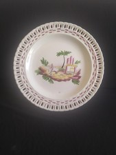 Assiette Ajourée Faïence Saint Clement? Signée Datée 