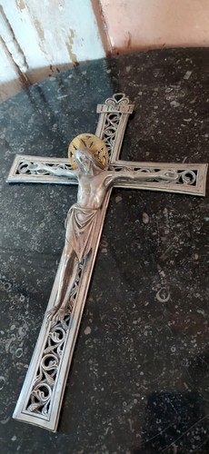 Ancien crucifix bronze - ancien,