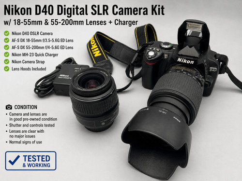 Nikon d40 1mp black - nikon, dslr