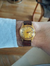 Montre Helvetia Plaque Or Vintage Mécanique Manuel Fonctionne  Art Deco