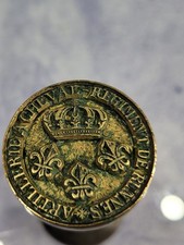 SCEAU CACHET A CIRE REGIMENT D'ARTILLERIE A CHEVAL DE RENNES AUX ARMES DE FRANCE