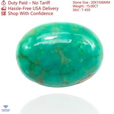 Cabochon turquoise ovale naturel pierre semi-précieuse 15,00 cts 20 x 15 x 6 mm