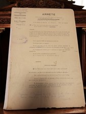 Document ancien vintage arrêté préfectoral Marseille Bouches-du-Rhône 1930-1940