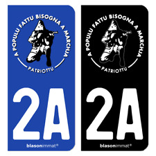 Autocollant plaque d'immatriculation 2A Corse - Ribellu Patriottu