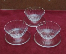 magnifique rare 3 ancienne  grande coupe a glace en cristal de Daum signé