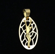 Pendentif Ovale Croix Christ