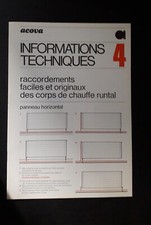 brochure ACOVA "  informations techniques n°4 raccordements ....etc  " - 1976