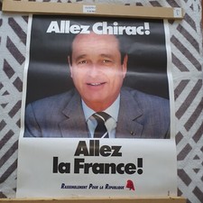 Lot De 5 ANCIENNEs AFFICHEs POLITIQUE  JACQUES CHIRAC