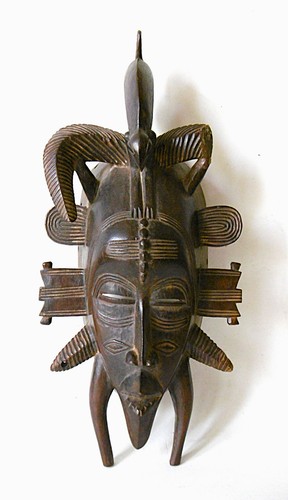 Masque kpelie ethnie senoufo - kpelie,,