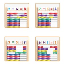 Abaque en bois à 10 rangées