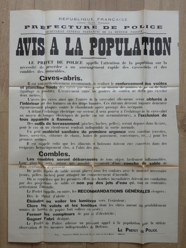 Affiche ancienne défense - affiche,
